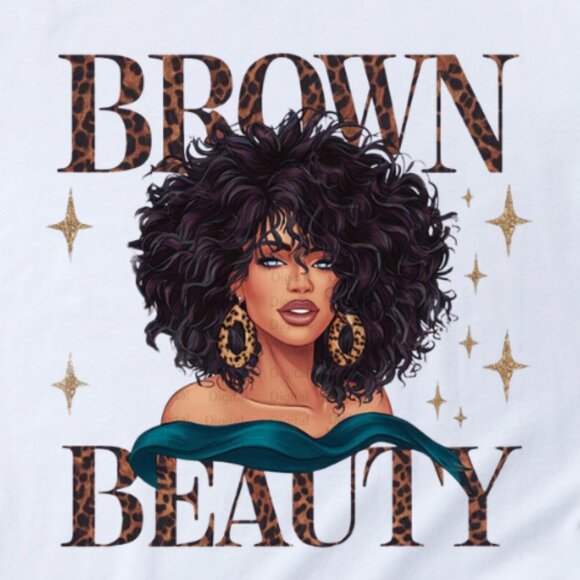 Brown Beauty Sublimation Tee, Retro Juneteenth Shirt, Black Lives Matter Tee - Picture 2 of 4